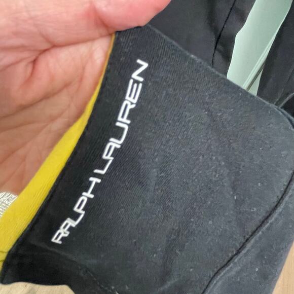 Ralph Lauren Performance Mens Medium Sweatpants Black Yellow Pull On Preppy - Picture 2 of 5